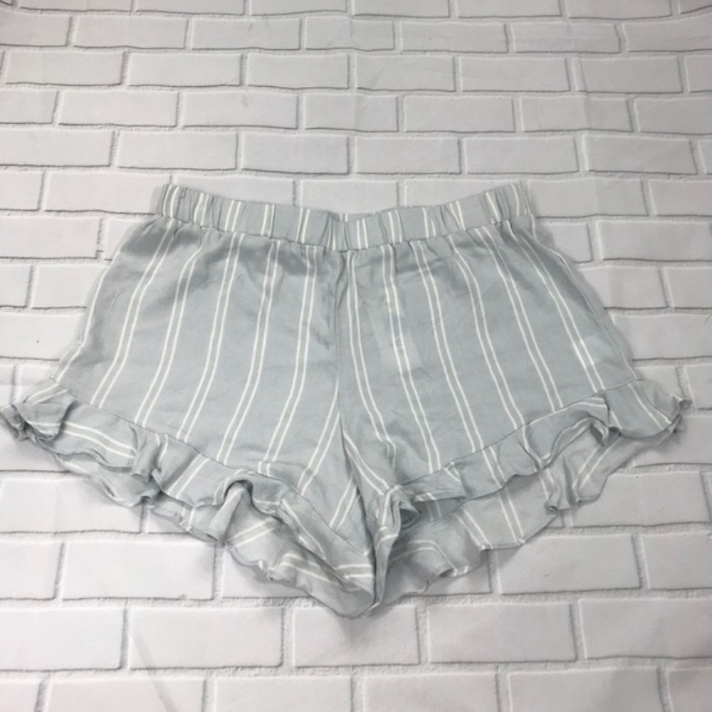 Kendall & Kylie Striped Ruffle Shorts